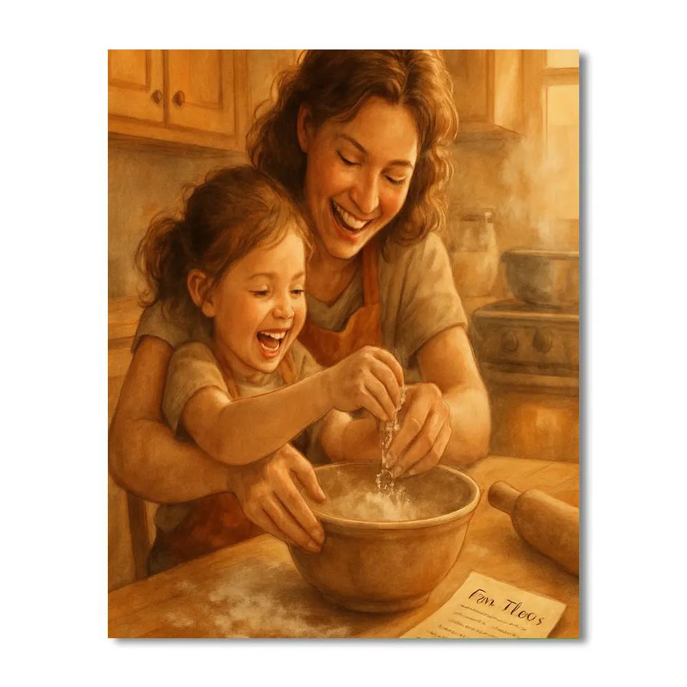 Kitchen Recipe Time Capsule Number painting