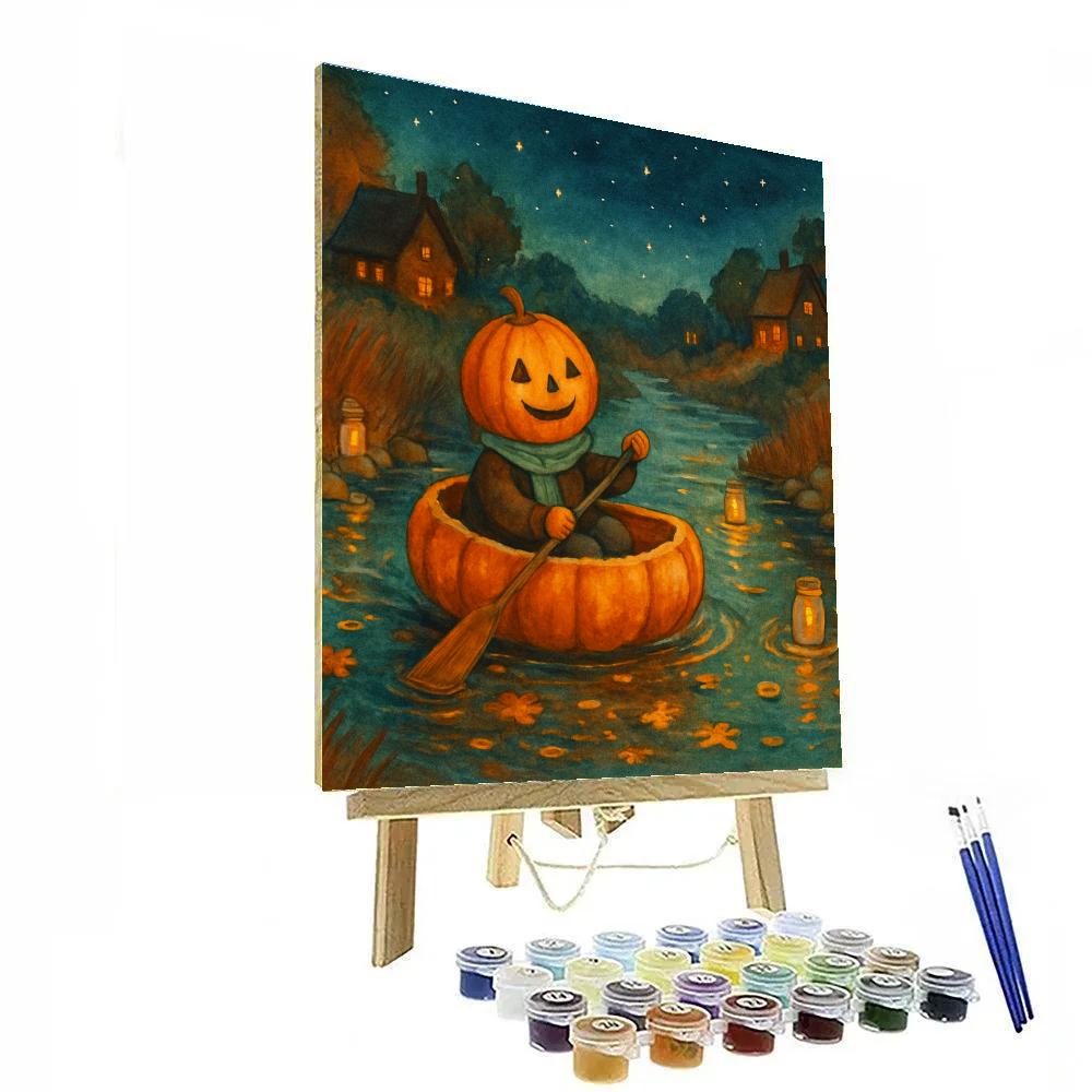 Pumpkin Boat On The Cinnamon River paint by numbers