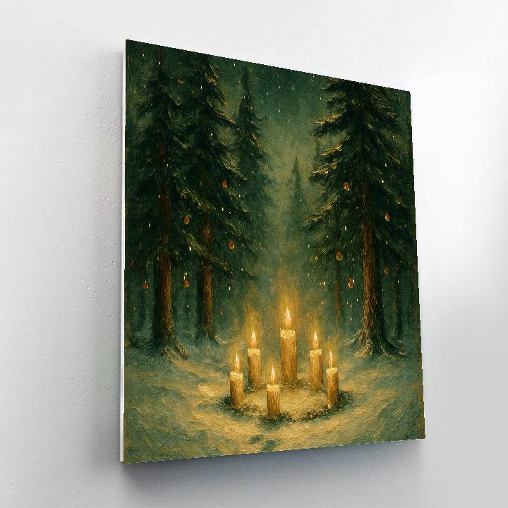 Pine Cathedral Of Candlelight Painting by numbers kit