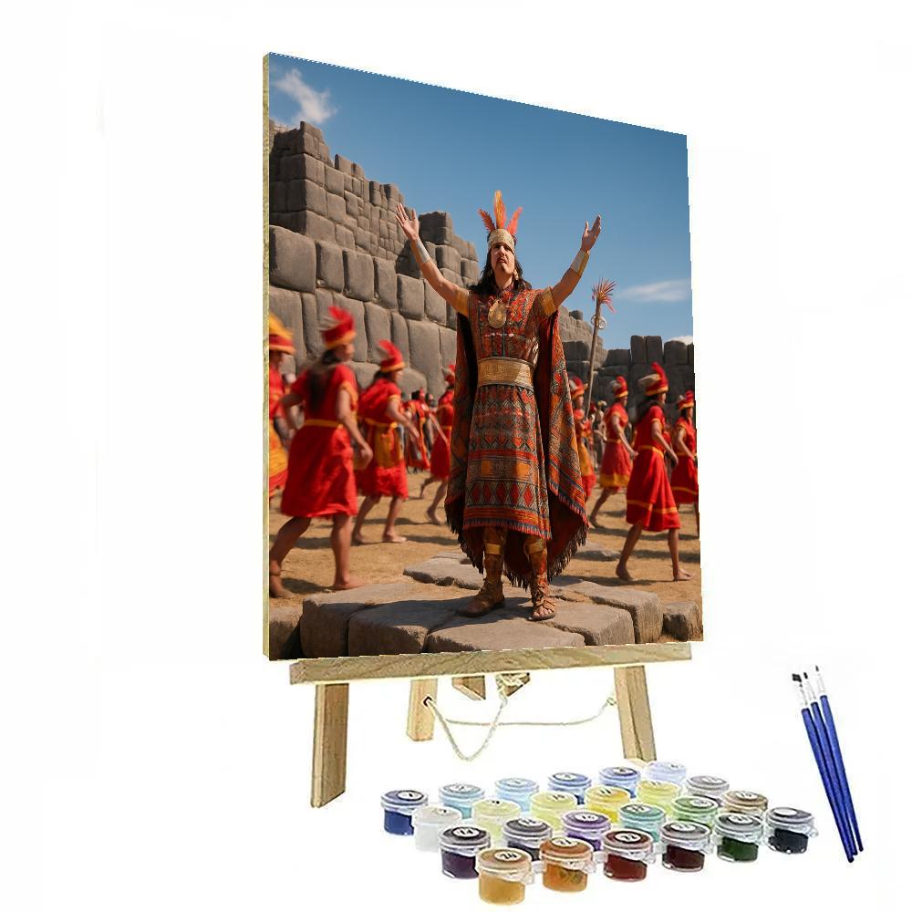 Inti Raymi Sacsayhuamán Sun Ceremony Cusco Paint by numbers art