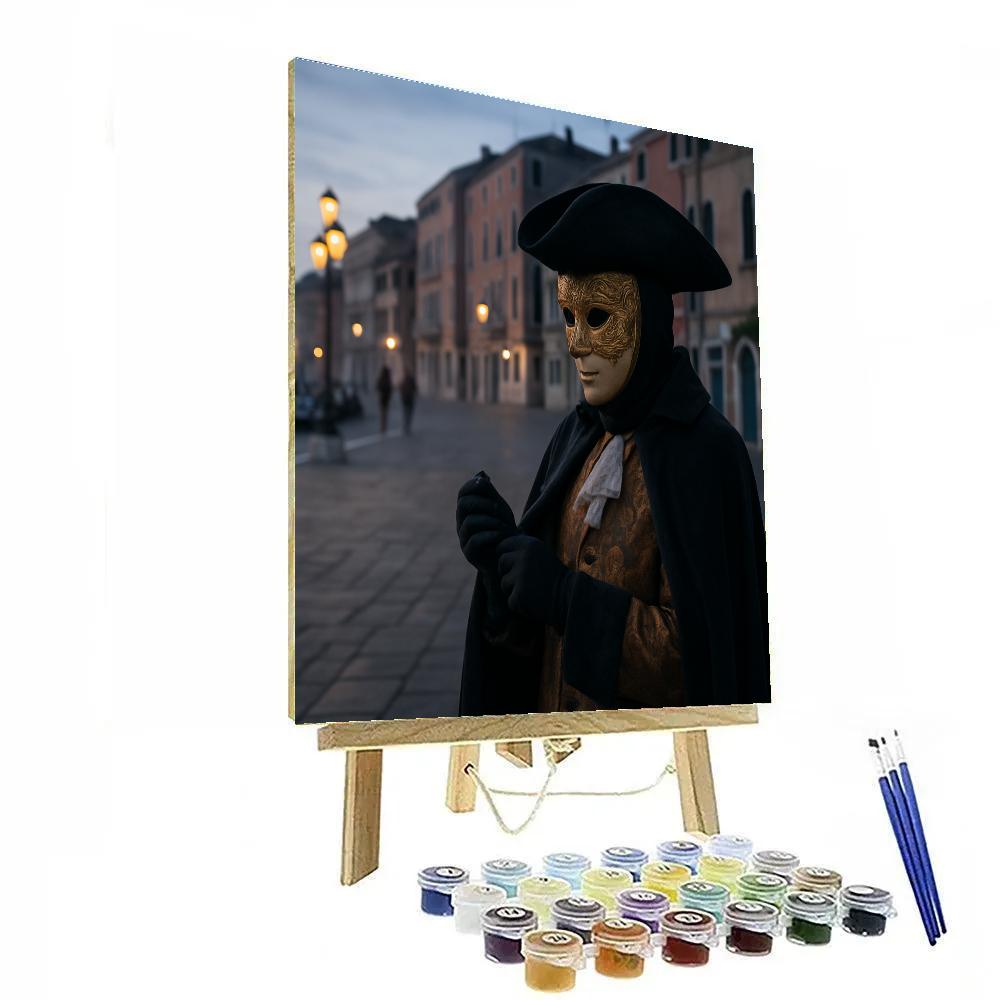 Venice Carnival Mask Artisan In Campo At Dawn paint by numbers