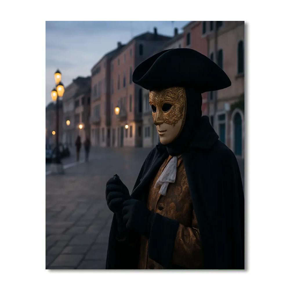 Venice Carnival Mask Artisan In Campo At Dawn paint by numbers