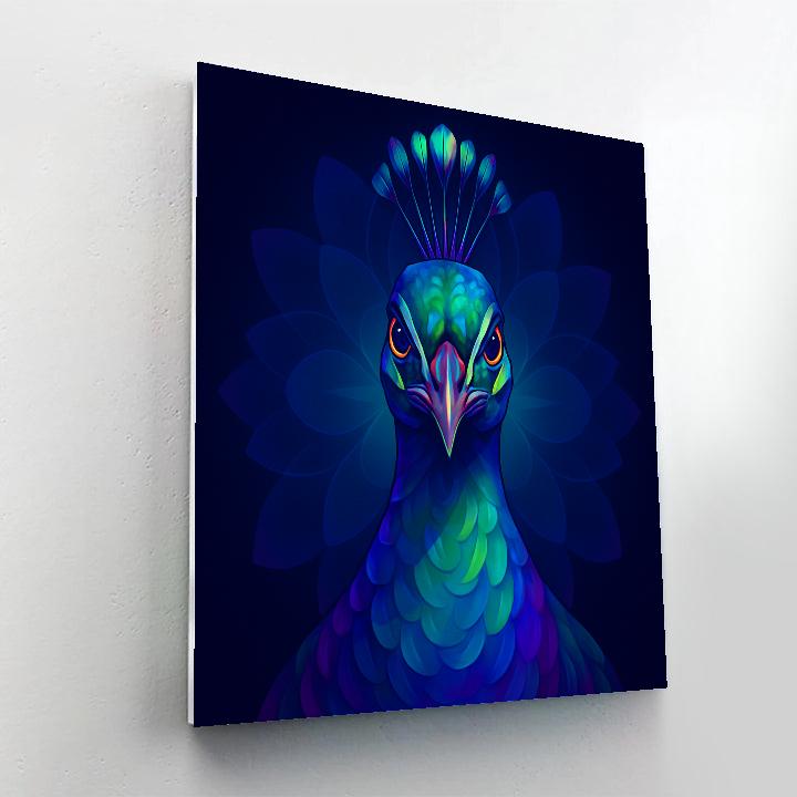 Cosmic Bloom Peacock paint by numbers