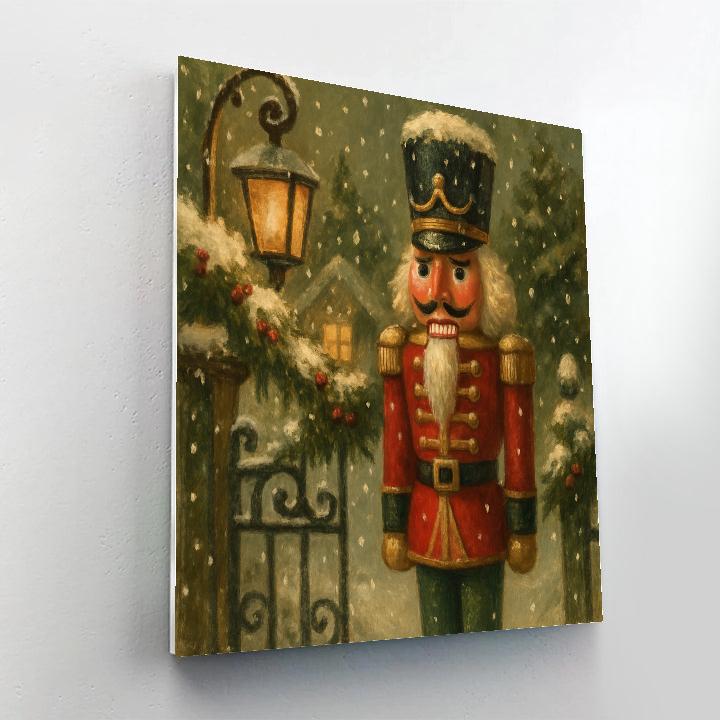 Nutcracker Guarding Snowy Gate Number painting
