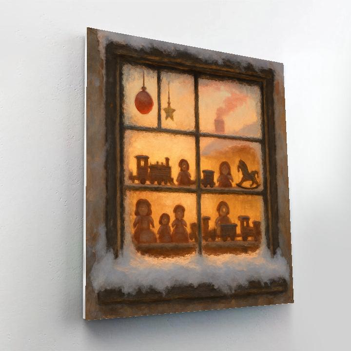 Toy Workshop Window At Dawn paint by numbers