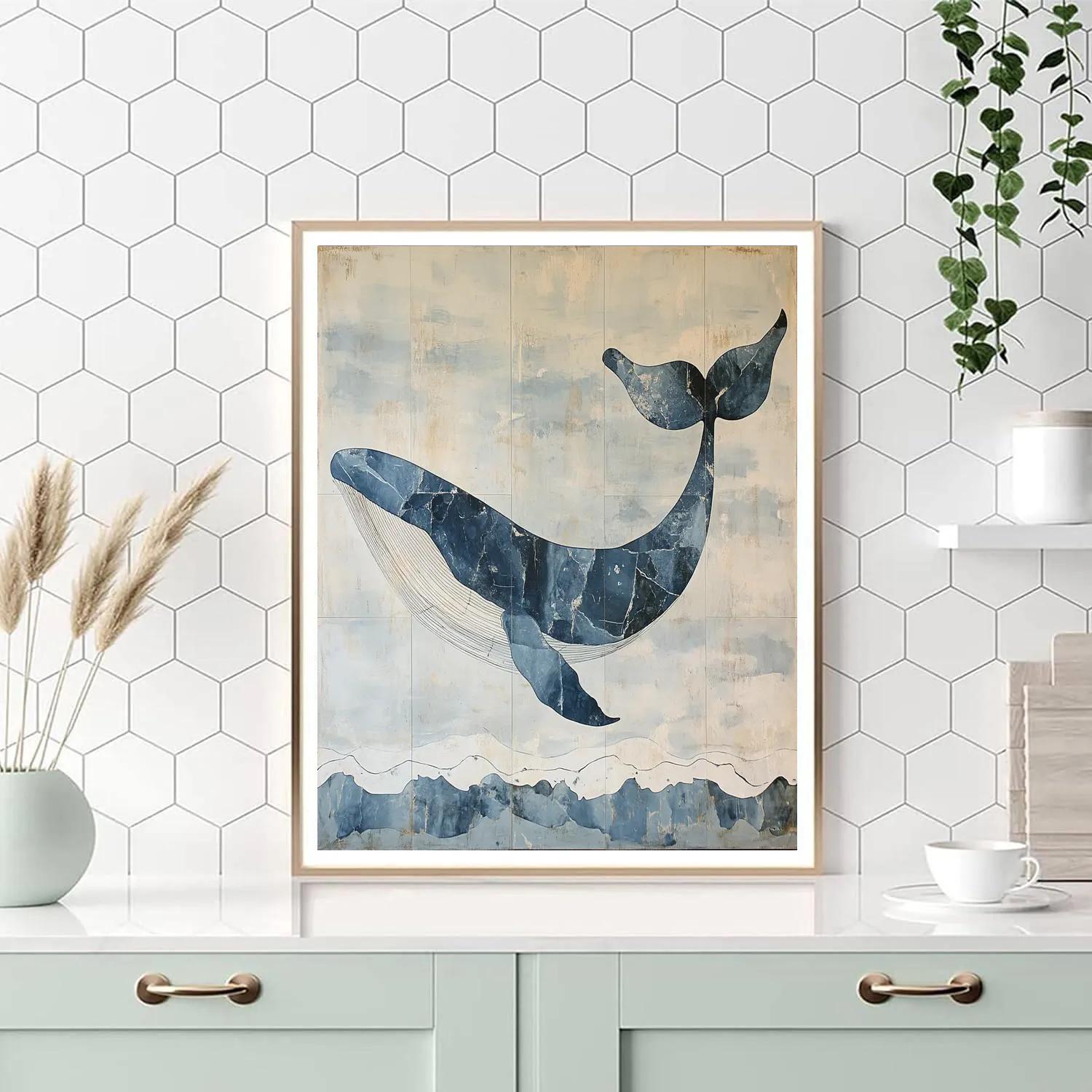 Michelangelo Inspired Whale Vortex Painting by numbers kit