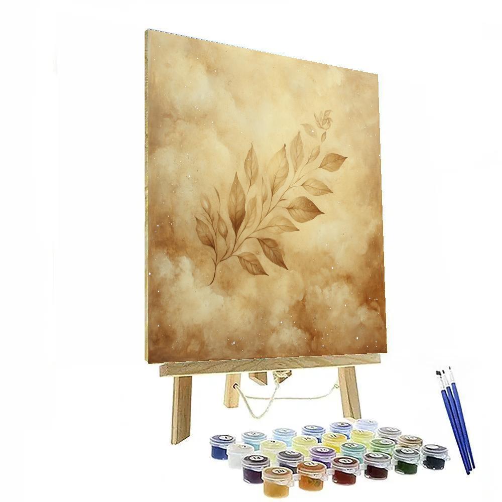 Leonardo Da Vinci Inspired Nebula Herbarium Numbered painting kits