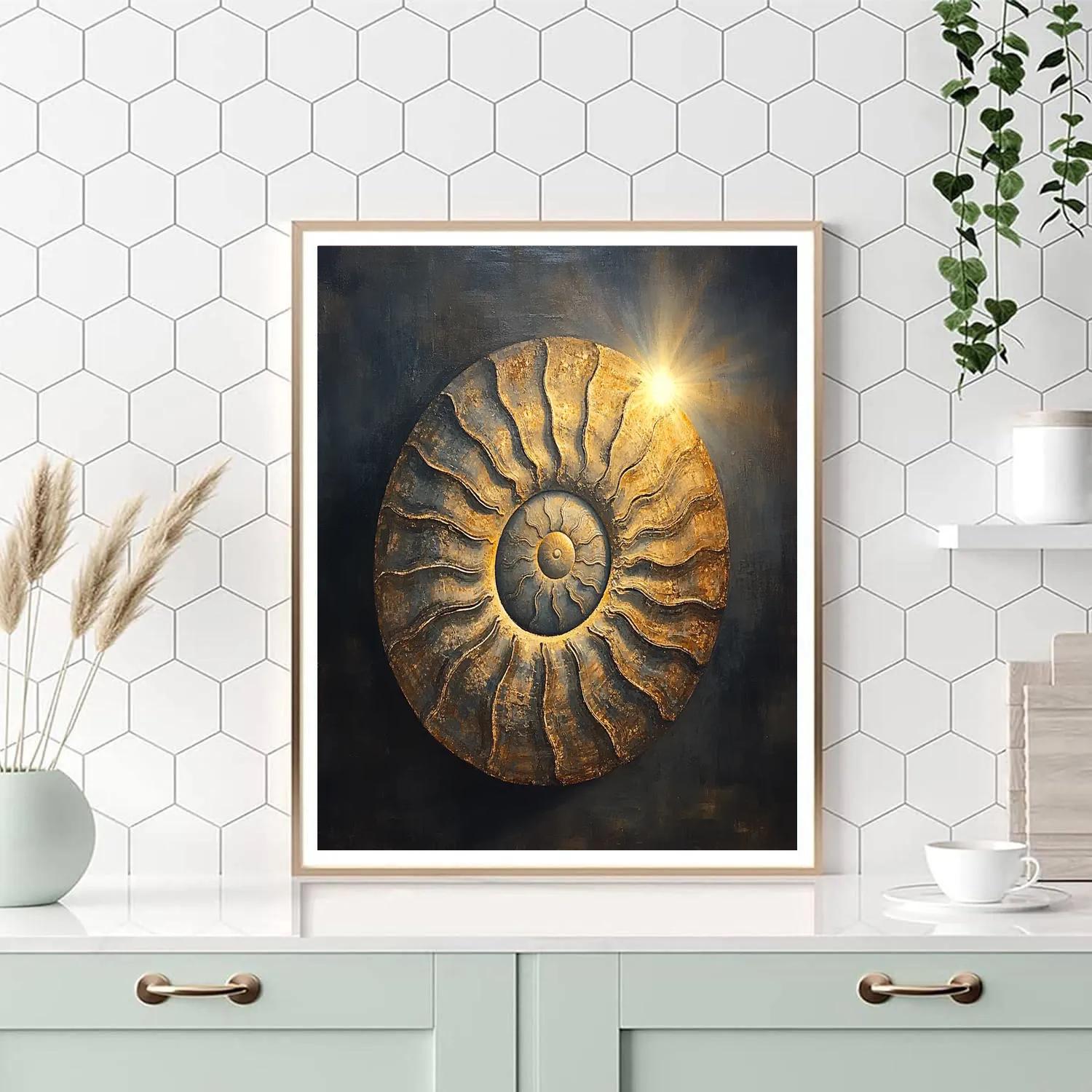 Caravaggio Inspired Aurora Fossil Spiral Paint by numbers kits