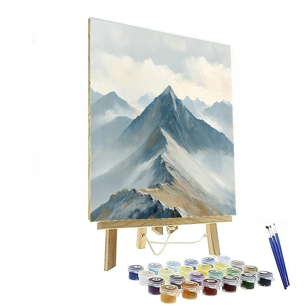 Leonardo Da Vinci Inspired Mountain Weather Geometry Number painting