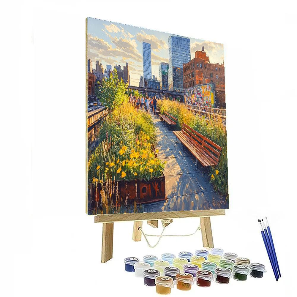 The High Line Park In New York City United States Numbered painting kits