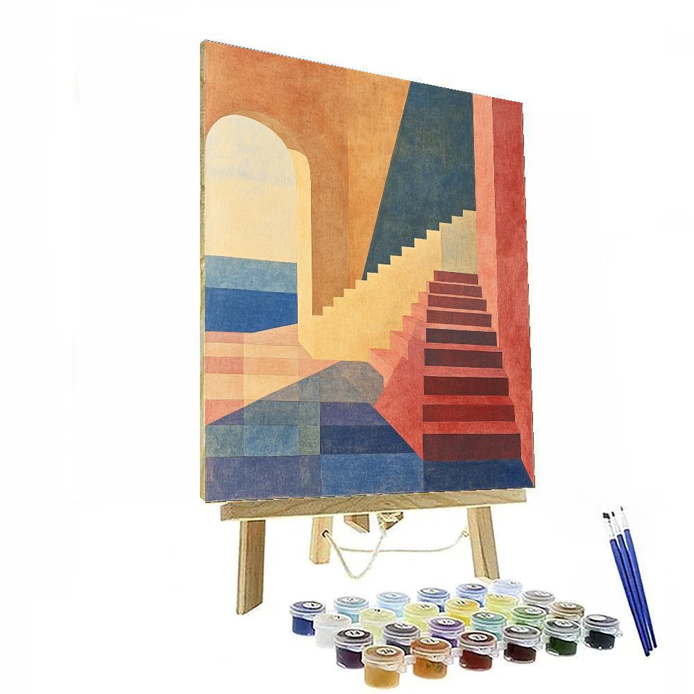 Paul Klee Inspired Polyphonic Chromatic Tides DIY paint by numbers