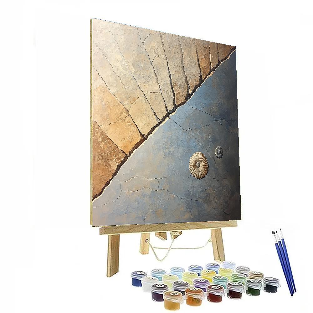 Leonardo Da Vinci Inspired Fossil Memory Strata paint by color