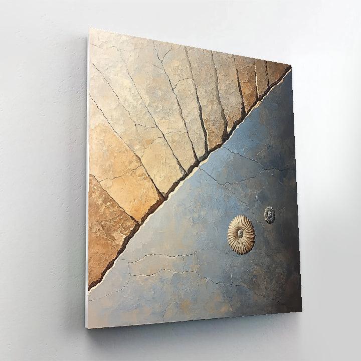 Leonardo Da Vinci Inspired Fossil Memory Strata paint by color