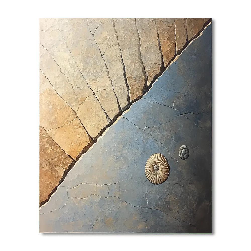 Leonardo Da Vinci Inspired Fossil Memory Strata paint by color