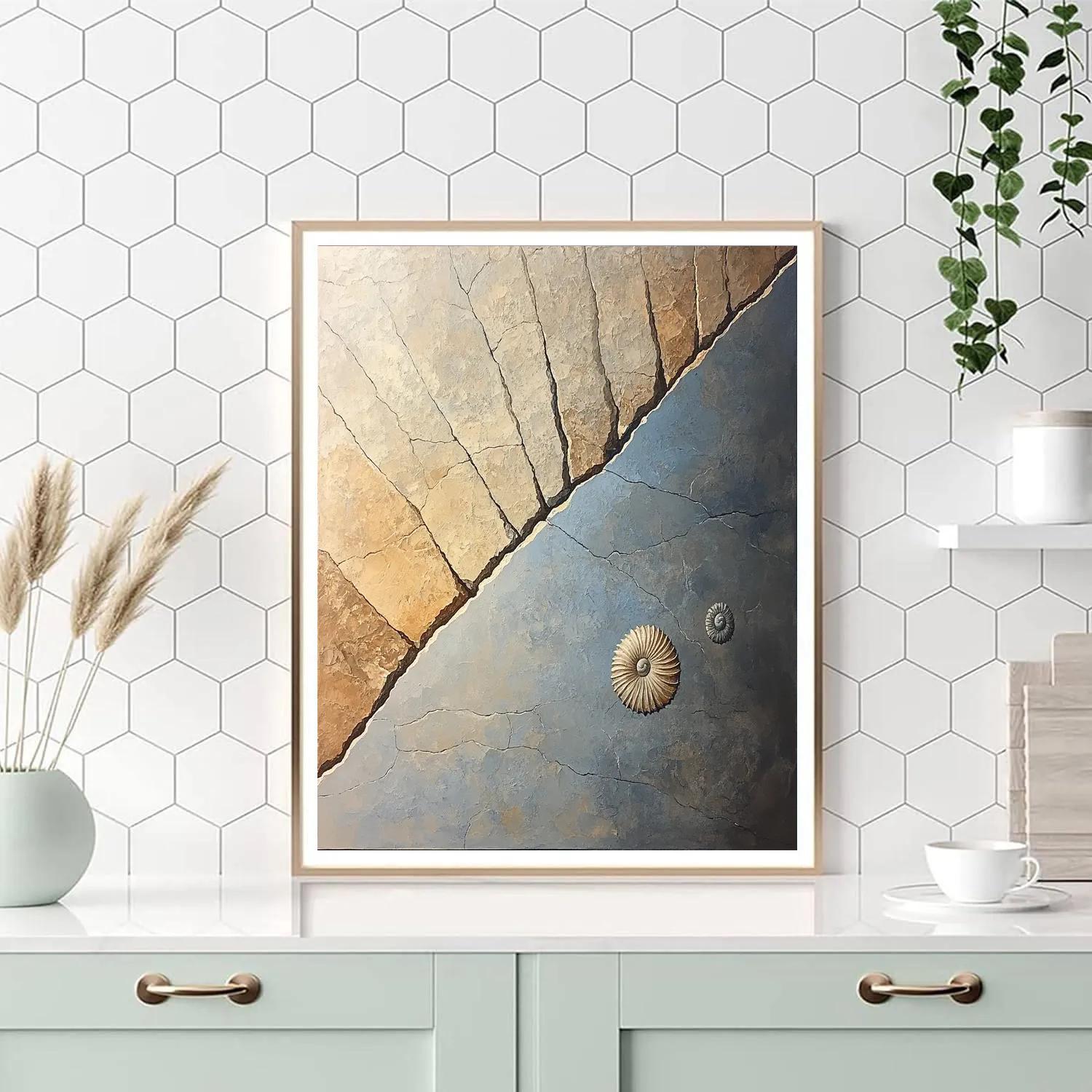Leonardo Da Vinci Inspired Fossil Memory Strata paint by color