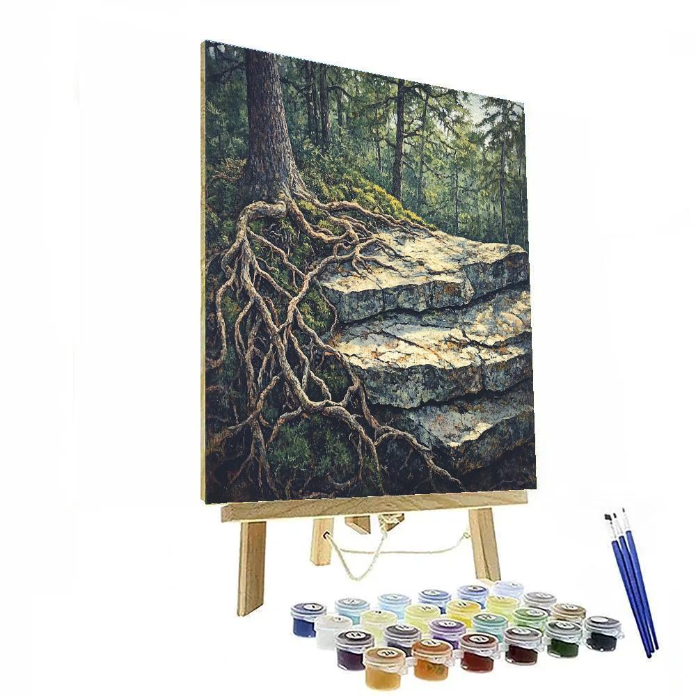 Arthur Lismer Inspired Tangled Rootstorm Under Boreal Pines Number painting