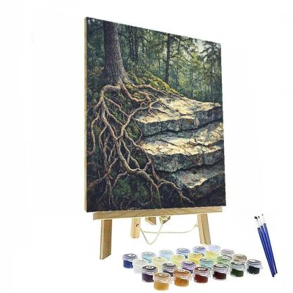 Arthur Lismer Inspired Tangled Rootstorm Under Boreal Pines Number painting