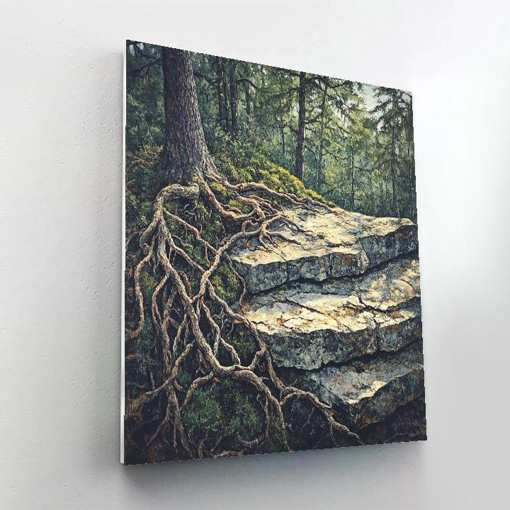 Arthur Lismer Inspired Tangled Rootstorm Under Boreal Pines Number painting