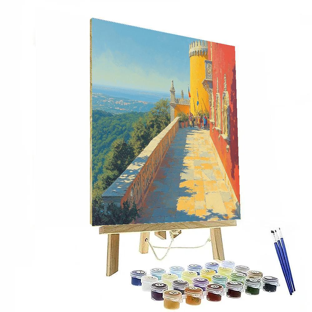 Pena Palace Terrace View In Sintra Portugal DIY paint by numbers