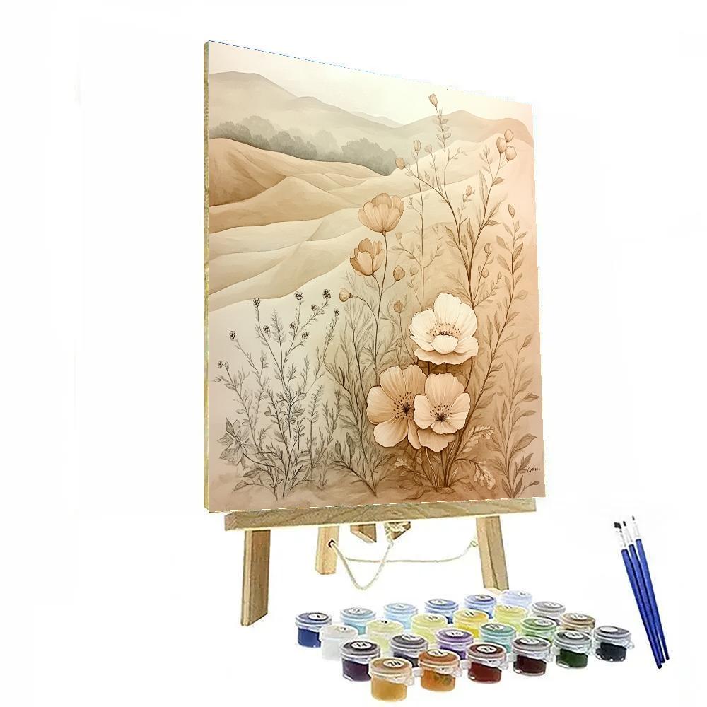 Leonardo Da Vinci Inspired Desert Bloom After Rain DIY paint by numbers