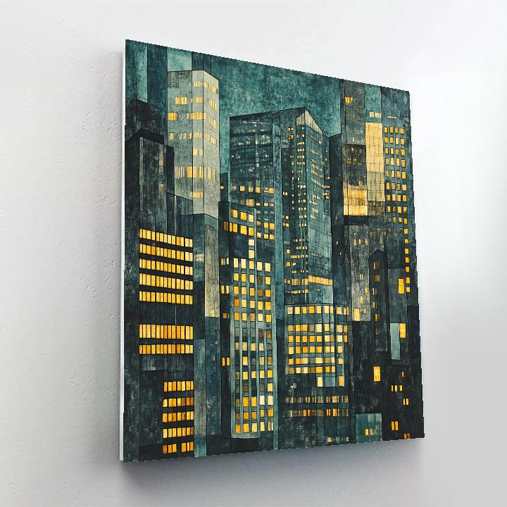 Picasso Inspired Cubist Citylights Painting by numbers kit