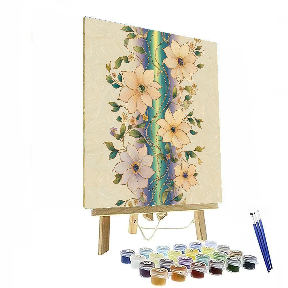 Alphonse Mucha Inspired Aurora Botanica Symphony paint by numbers