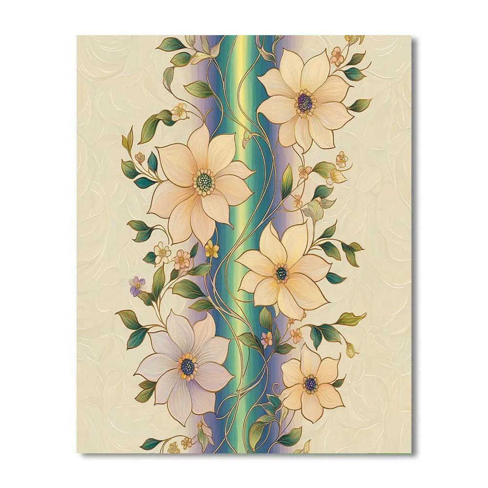 Alphonse Mucha Inspired Aurora Botanica Symphony paint by numbers