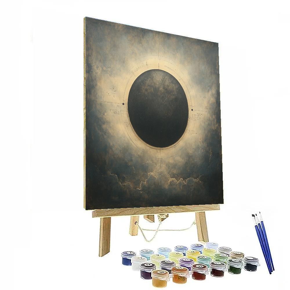 Leonardo Da Vinci Inspired Eclipse Shadow Studies paint by color