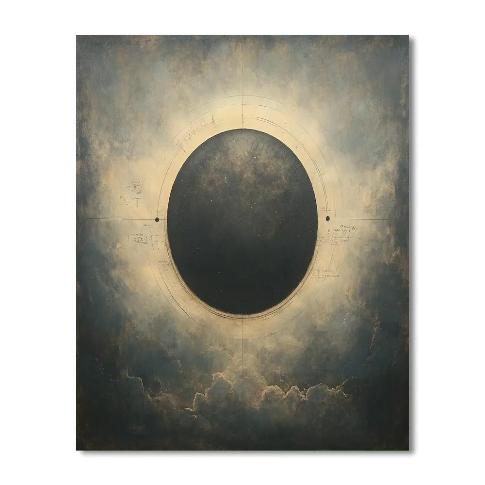 Leonardo Da Vinci Inspired Eclipse Shadow Studies paint by color