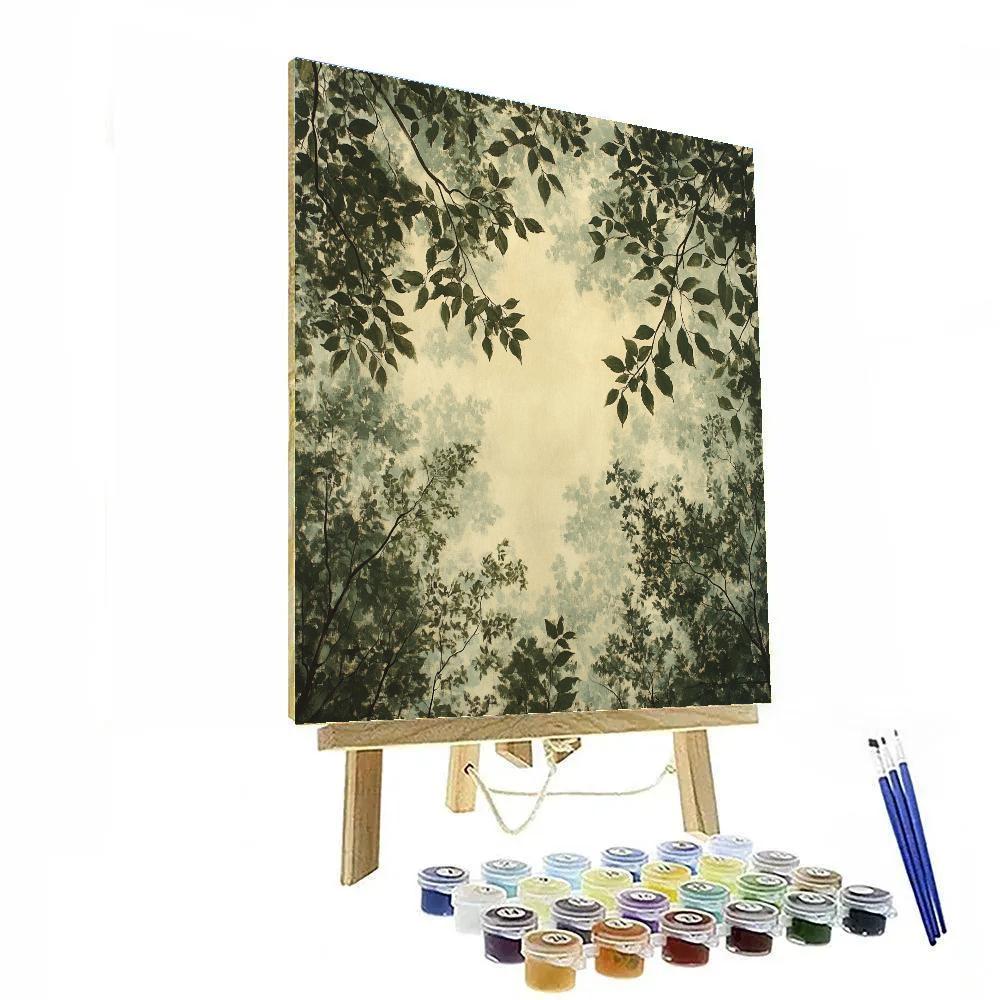 Leonardo Da Vinci Inspired Forest Canopy Breath paint by numbers