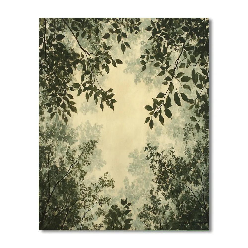 Leonardo Da Vinci Inspired Forest Canopy Breath paint by numbers