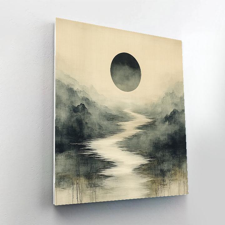 Zhao Mengfu Inspired Eclipse River Of Silence Numbered painting kits