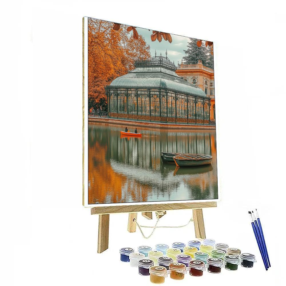 Parque Del Retiro Crystal Palace In Madrid Spain paint by numbers