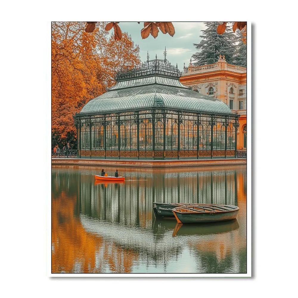 Parque Del Retiro Crystal Palace In Madrid Spain paint by numbers