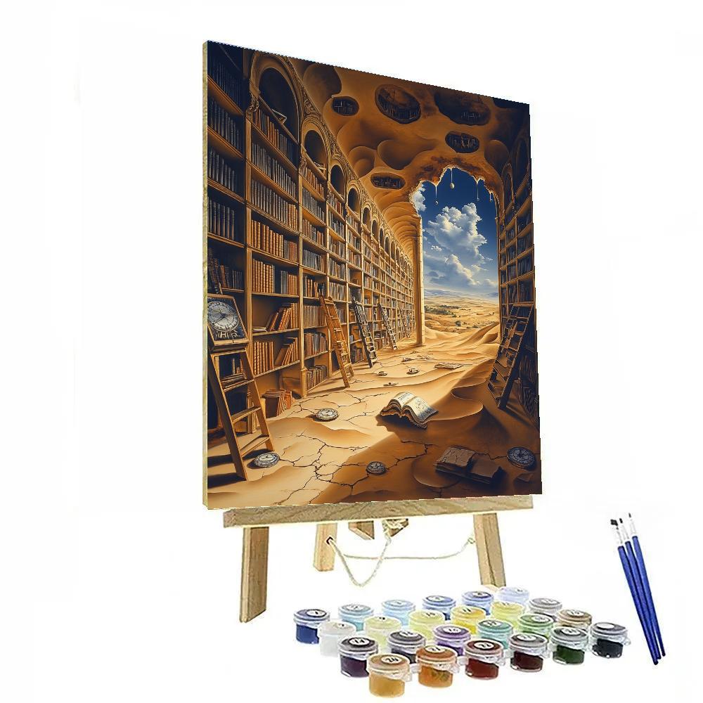 Salvador Dali Inspired Melting Library paint by numbers