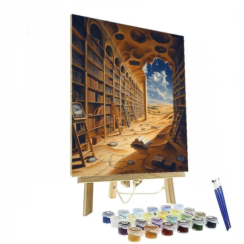 Salvador Dali Inspired Melting Library paint by numbers