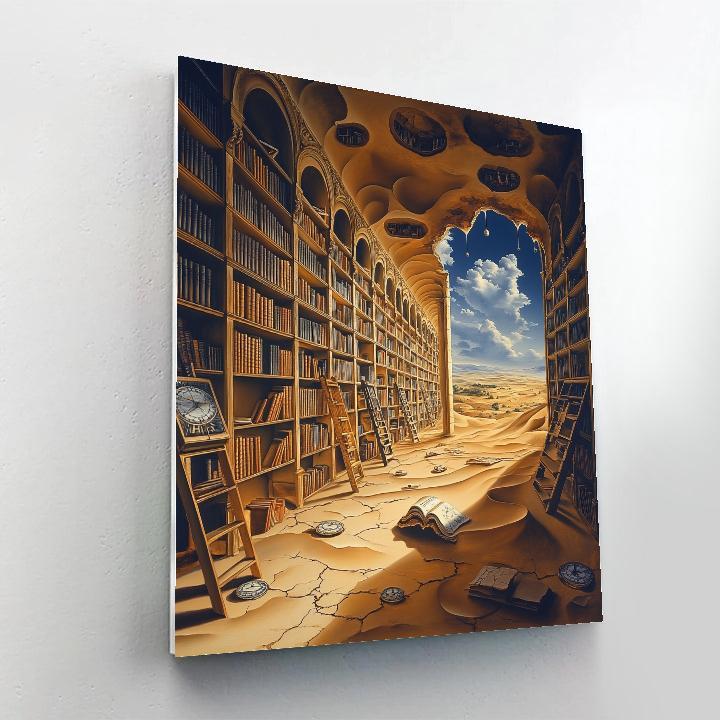 Salvador Dali Inspired Melting Library paint by numbers