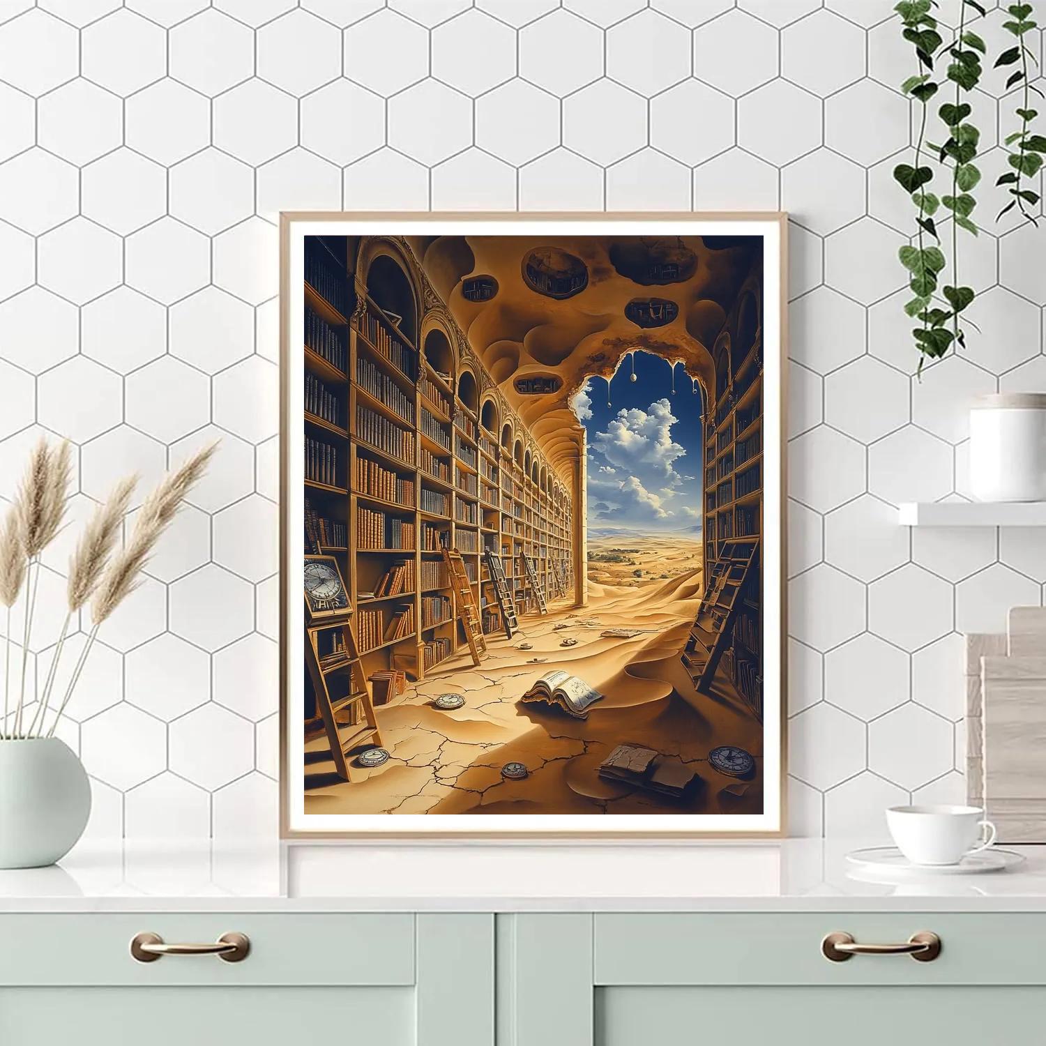 Salvador Dali Inspired Melting Library paint by numbers