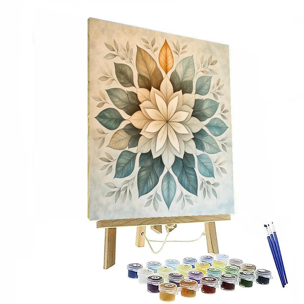 Leonardo Da Vinci Inspired Garden Seasons Pattern Number painting