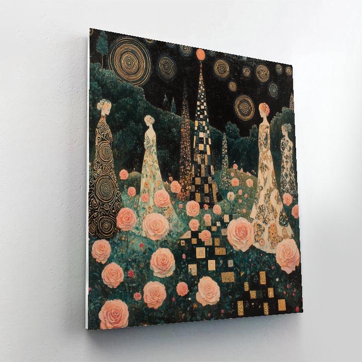Gustav Klimt Inspired Golden Rose Garden Painting by numbers kit