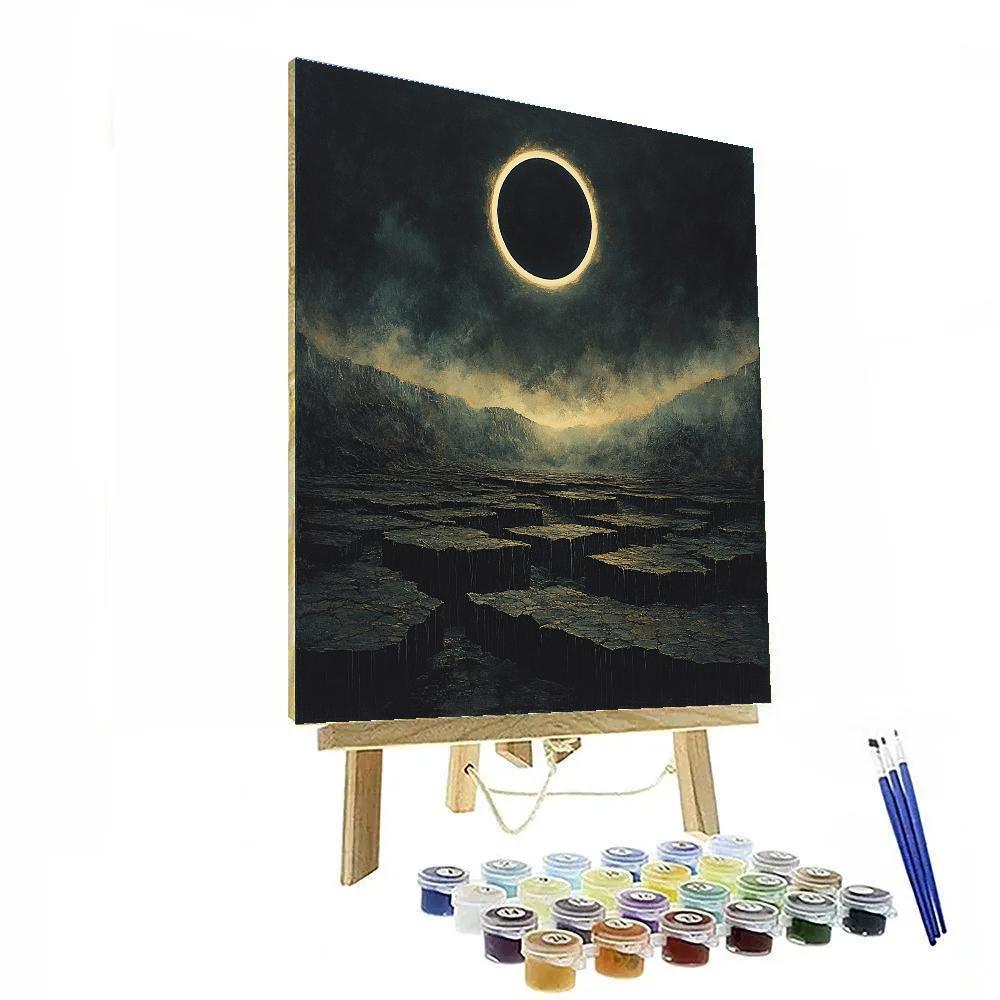 Francisco Goya Inspired Eclipse Over Basalt Wastes paint by color