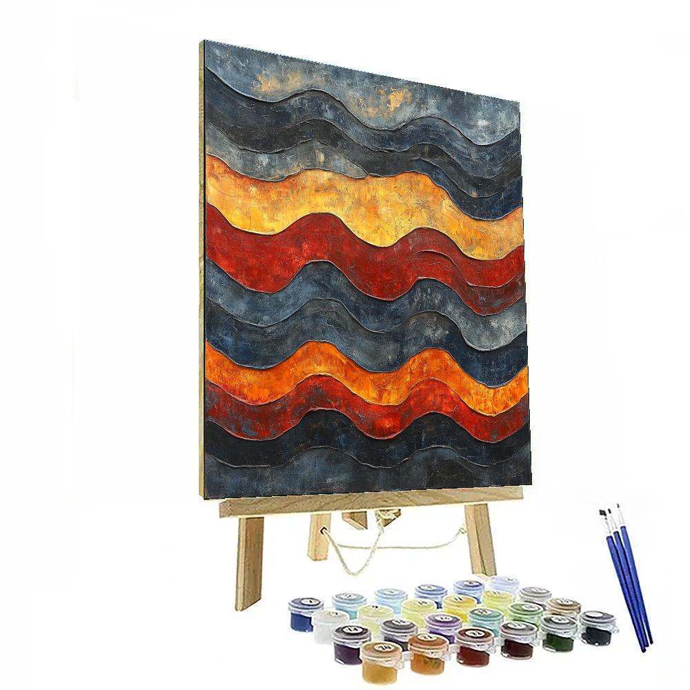 Jean-Paul Riopelle Inspired Volcanic Ashfall And Embers In Abstract Strata Paint by numbers kits