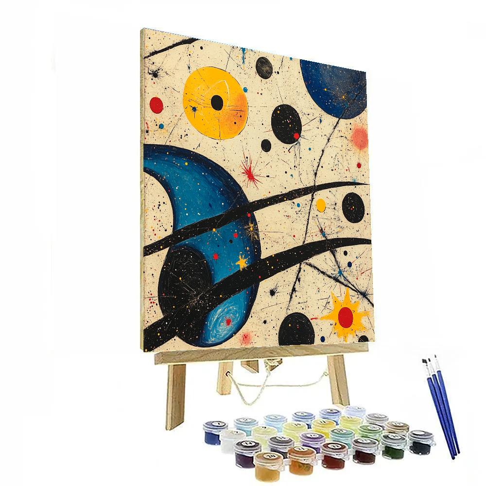 Joan Miró Inspired Nebulae Of Playful Gravity Paint by numbers kits