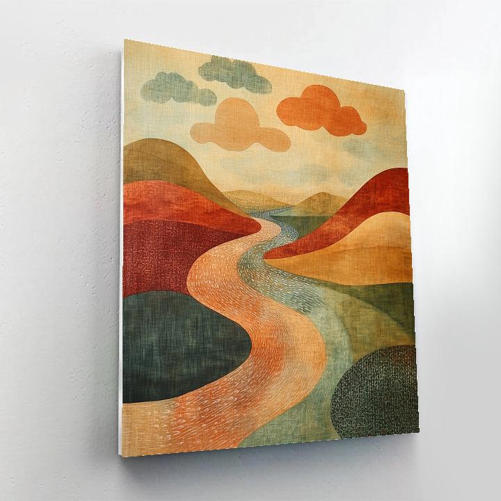 Nandalal Bose Inspired Monsoon Rhythm Of The Bengal Delta paint by color