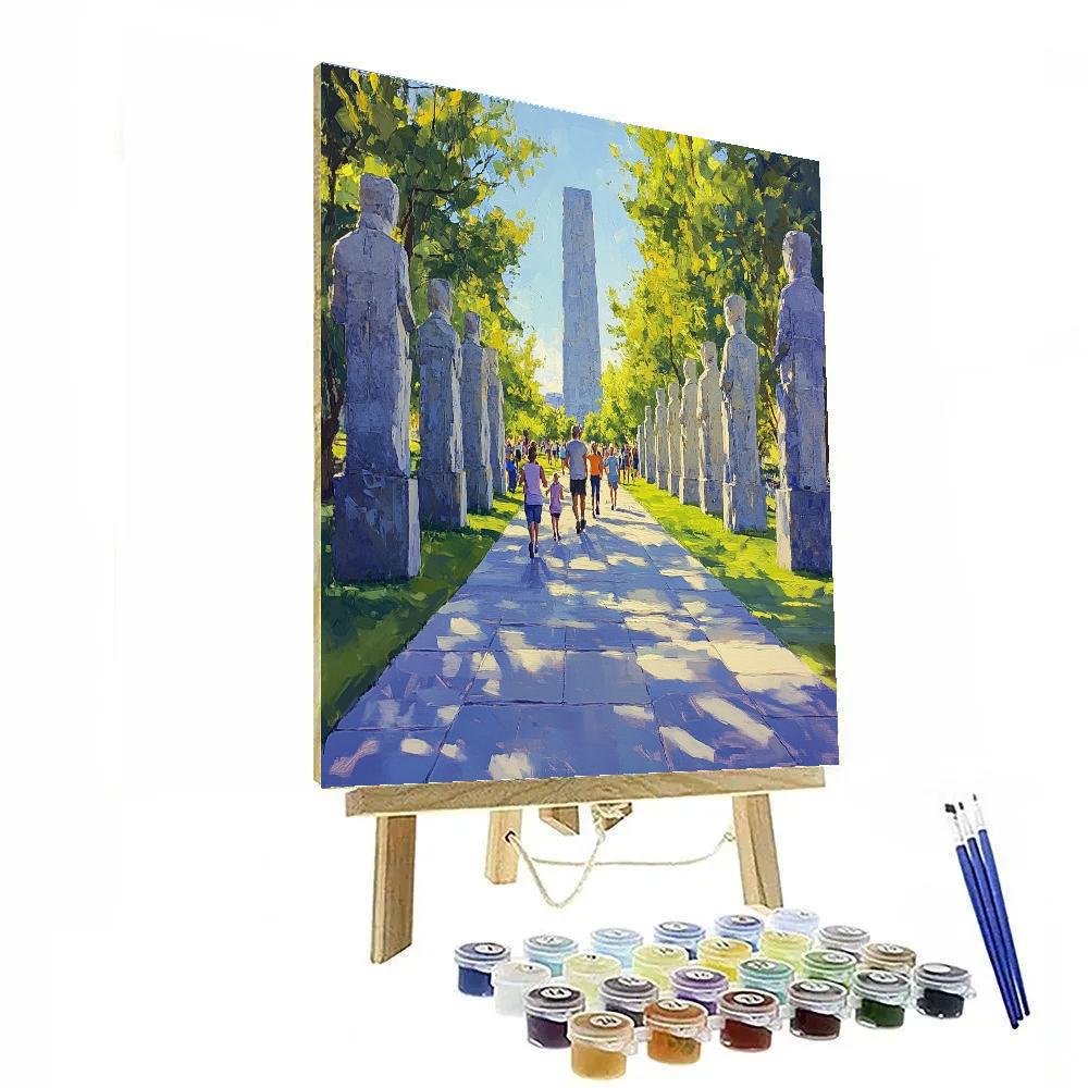 Vigeland Sculpture Park Avenue In Oslo Norway Paint by numbers art