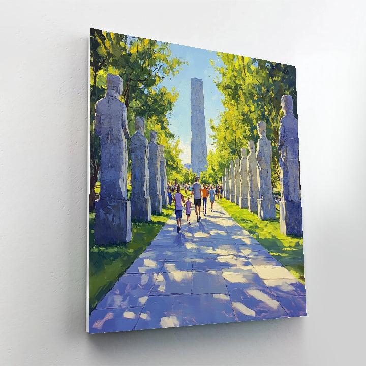 Vigeland Sculpture Park Avenue In Oslo Norway Paint by numbers art