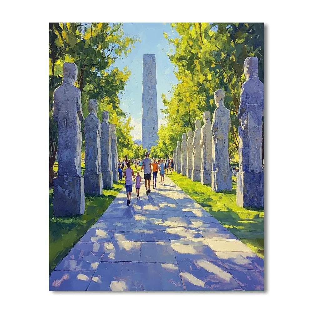 Vigeland Sculpture Park Avenue In Oslo Norway Paint by numbers art