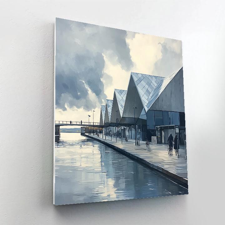 The Riverside Museum And Clyde Walkway In Glasgow Scotland Paint by numbers kits