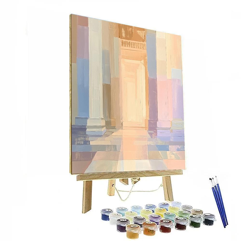 Claude Monet Inspired Rouen Cathedral Light Study In Rose Haze DIY paint by numbers