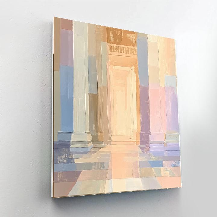 Claude Monet Inspired Rouen Cathedral Light Study In Rose Haze DIY paint by numbers
